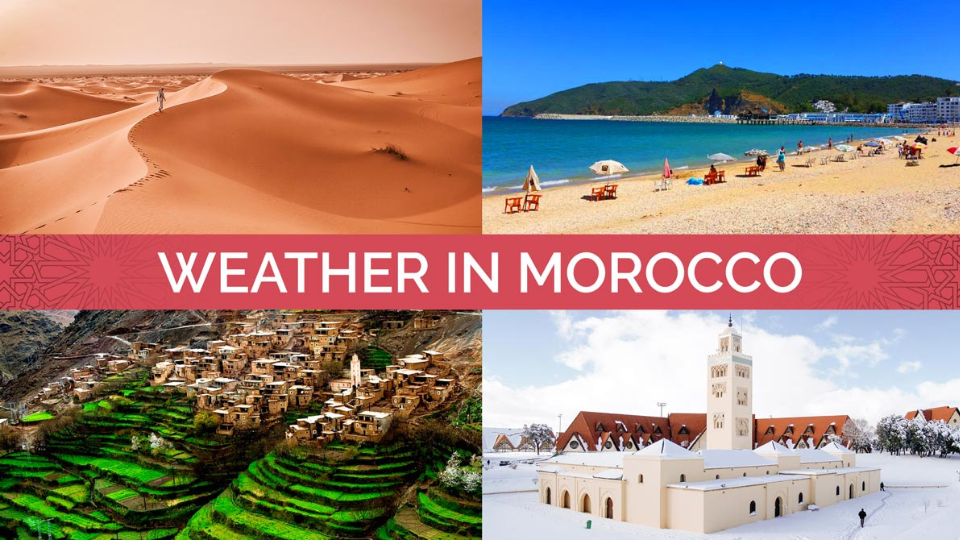 Collage of all four seasons in Morocco