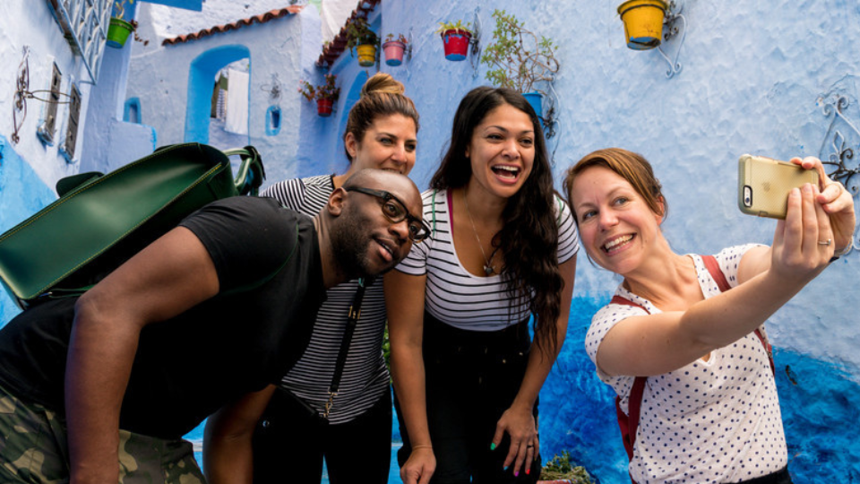 Happy travelers on a private Morocco tour