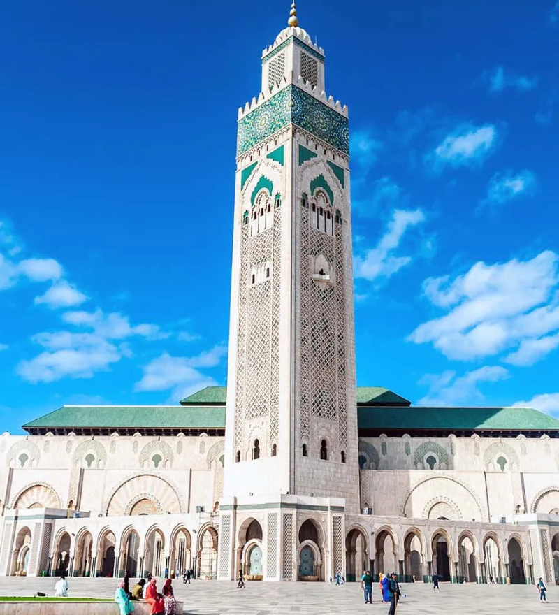 Morocco tours from Casablanca starting point near Hassan II Mosque